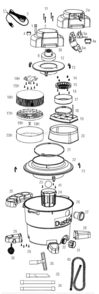 Page A Diagram and Parts List for 16010  Dustless Technologies Utility Vacuum